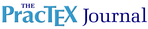 logo for The PracTeX Journal